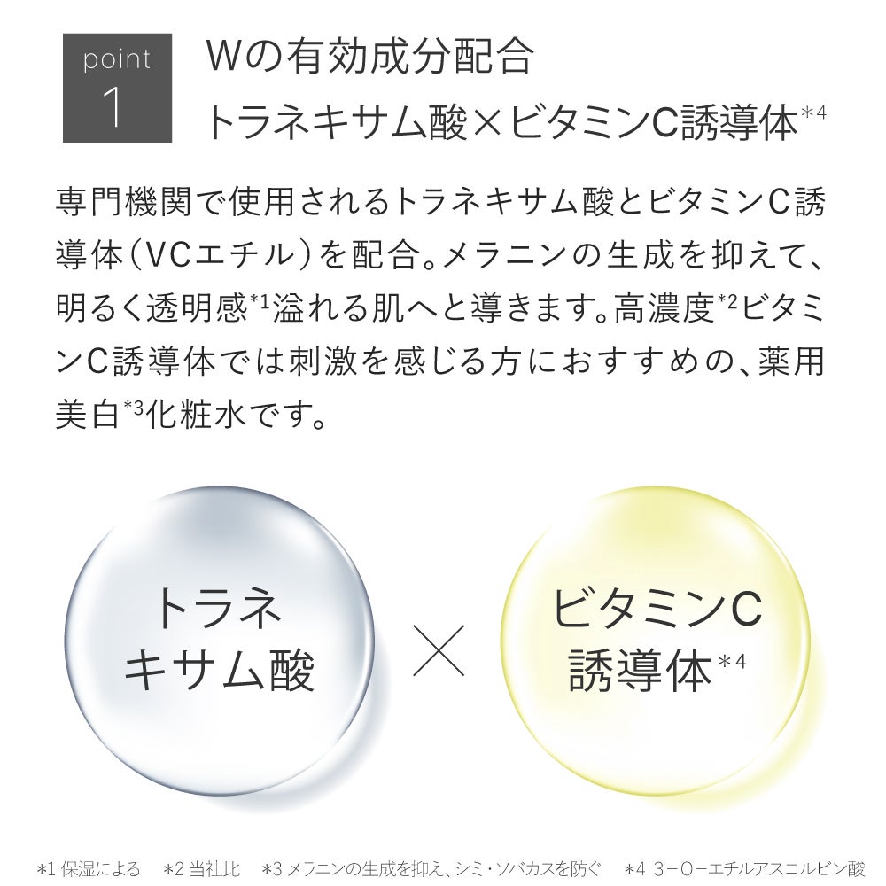 Wの有効成分☆薬用モイスチャーローション | トゥヴェール