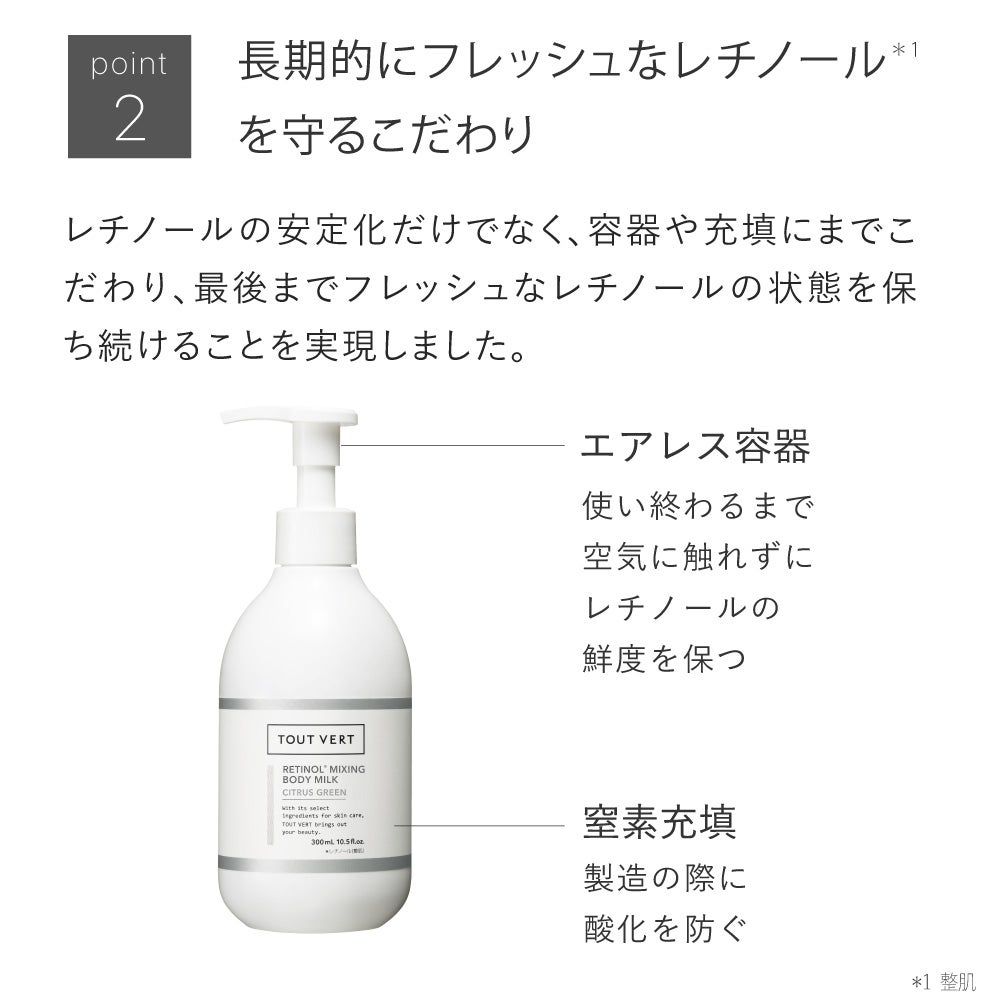 レチノールボディミルク エアレス容器 数量限定☆レチノミルク
